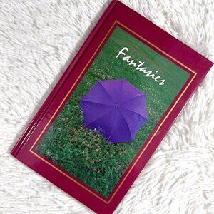 Vintage 1994 Fantasies Wildflower Field Purple Umbrella Burgundy Ruled Journal